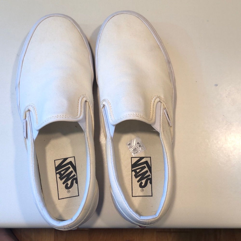 yellowish/white vans